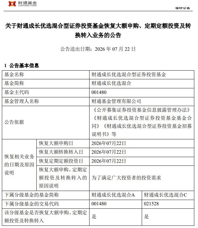 多只绩优基金取消限购，释放三重信号